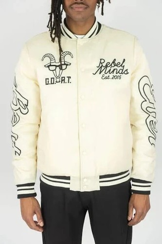 REBEL MINDS (MENS) CREAM G.O.A.T JACKET - Picture 2 of 5