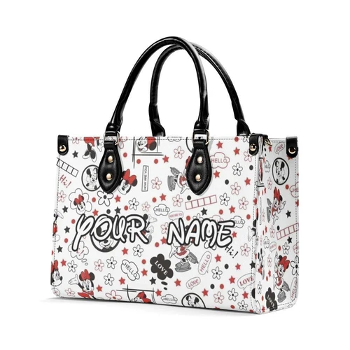 Personalized Mickey Leather Handbag, Disney Lethal Handbag, Gift For Her