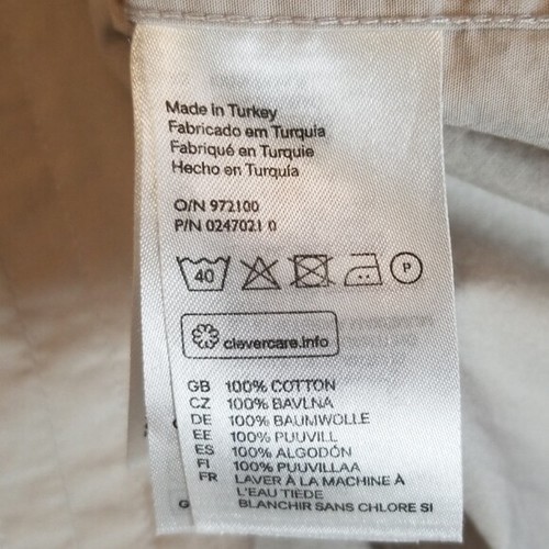 H & M Mens Long Sleeve Tan Button Front Shirt Sleeve Size Medium M - Picture 7 of 7