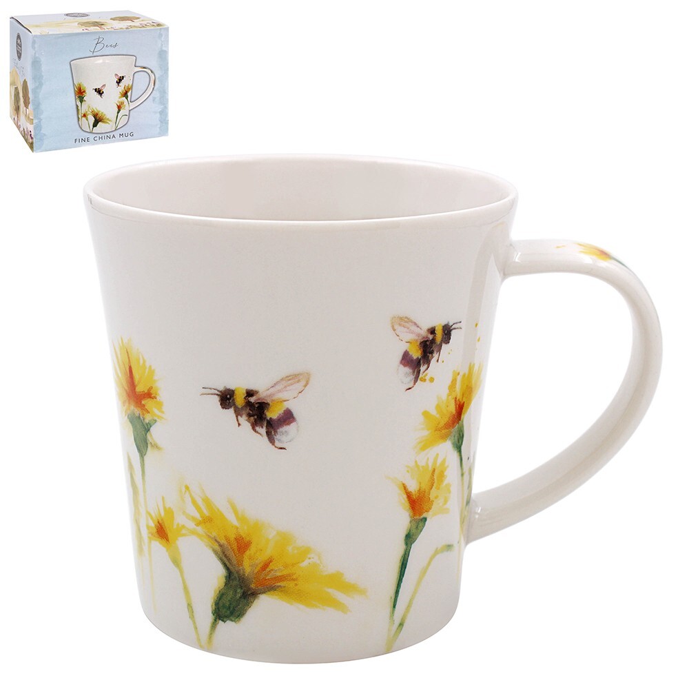 Feather and Fur - Bees Design Fine China Mug