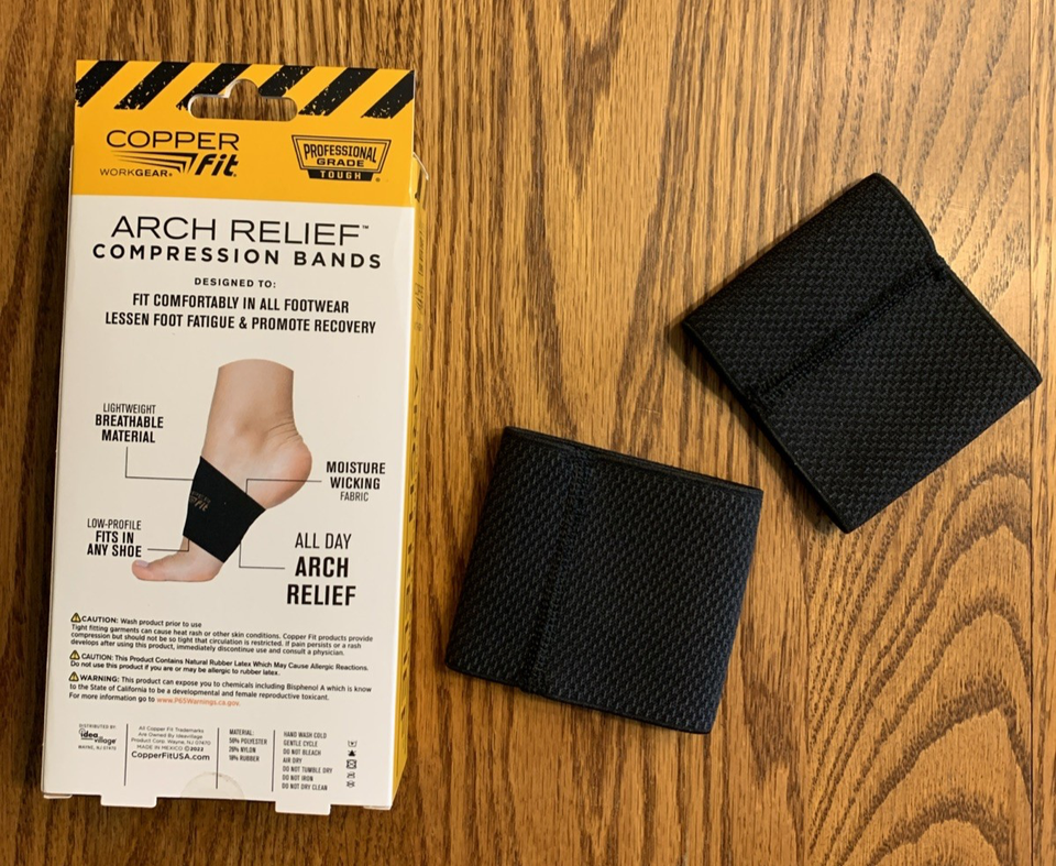 COPPER FIT Arch Relief Compression Bands (Professional Grade Tough) NIB ...
