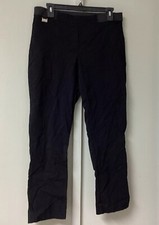 Zac  Rachel Pants Womens Size 10 Black Tapered Leg Pull On Stretch