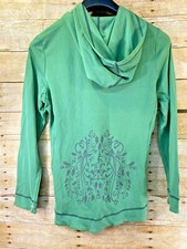 ALO COOL FIT 1/4 ZIP JACKET HOODIE WOMEN'S FITTED XL MEDIA POCKET GREEN VGUC