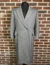 Vintage Pendleton Womens Trench Coat Great Herringbone Virgin Wool - 10