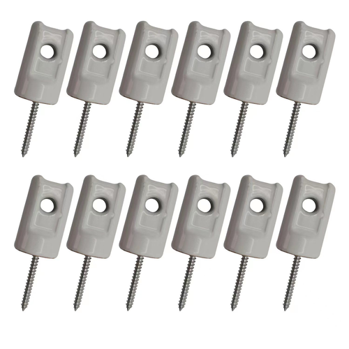 Electric Fence Insulator Porcelain Lag Screw Insulator 12 Pack (12
