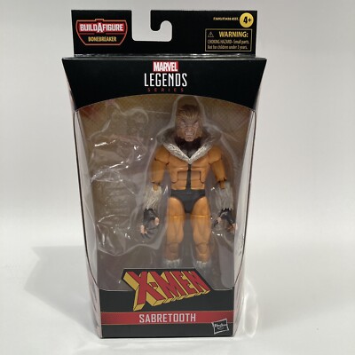 MARVEL LEGENDS SABRETOOTH 6 IN. ACTION FIGURE (NO BONEBREAKER BAF PIECE)   (NIB)