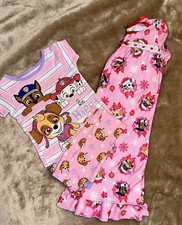 Nickelodeon Paw Patrol PJs Lot Girls Size 2T 3T Long Nightgown 2 pc Short sleeve
