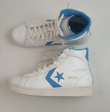 Converse Pro Leather White Blue High Top Sneakers 9.5W 8M