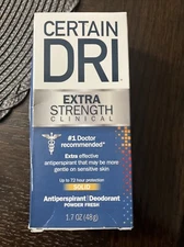 Certain DRI 72HR Protection Extra Strength Clinical  Antiperspirant Exp 10/2026