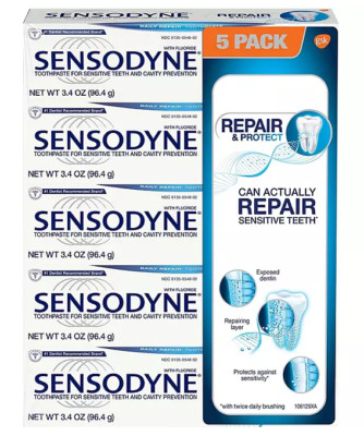 Sensodyne Repair & Protect Toothpaste for Sensitve Teeth (3.4 oz. each, 5 pk.)