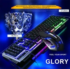 Colorful Keyboard and Mouse Combo for Gamers , Color Changing Keyboard Mouse