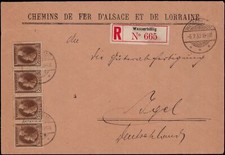 Luksemburg; 75 C. Charlotte 1927 (4) MEF list reco. "WATERCHEAP" 1930, jeż