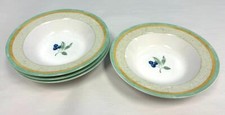 Interiors PTS Blueberry Group of 4 Rim Soup Bowls
