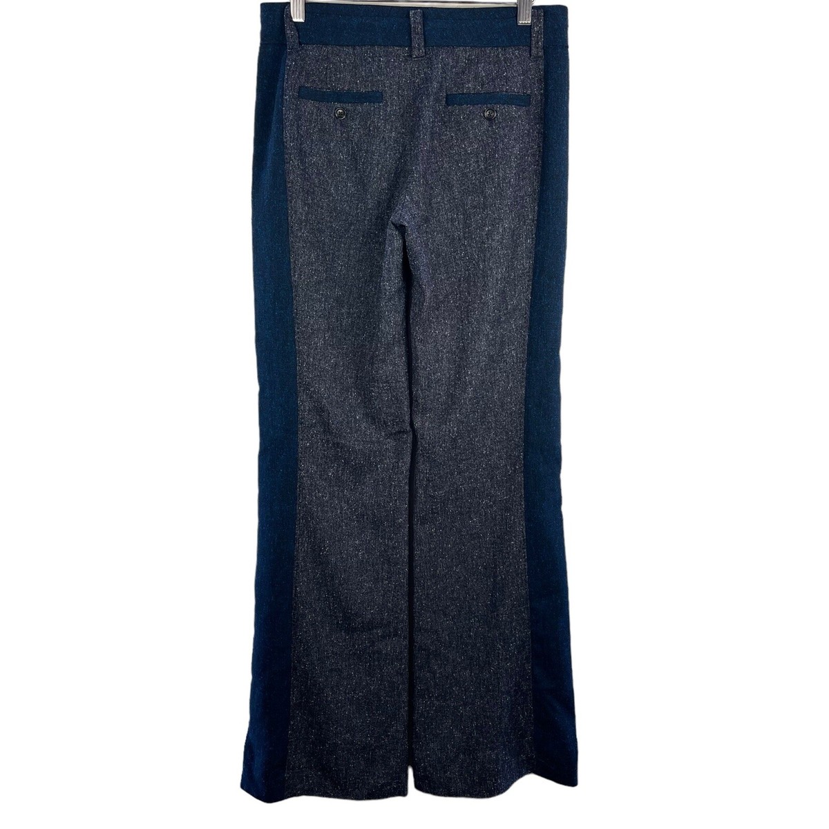 Anthropologie Elevenses Brighton Flared Pants Womens Size 2 Gray  display picture 1