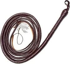 Handmade Bull Whip 03 Feet 16 Strands Real Cowhide Leather Rope Core Bullwhip