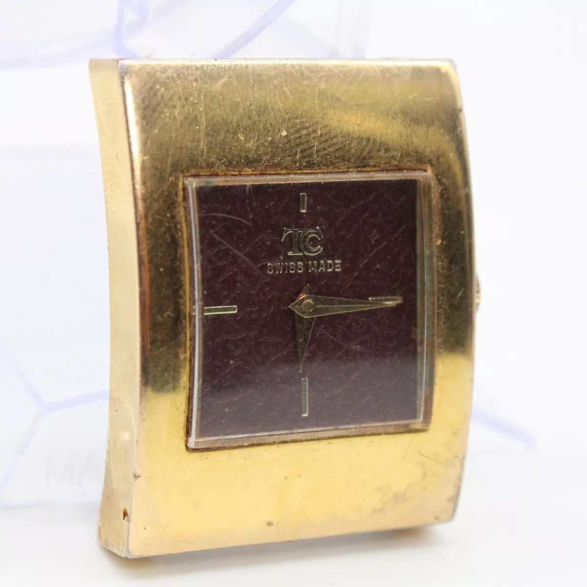 Vintage TC BULER Watch Mens Gold Tone Stainless Steel Classic Swiss Made 90 s