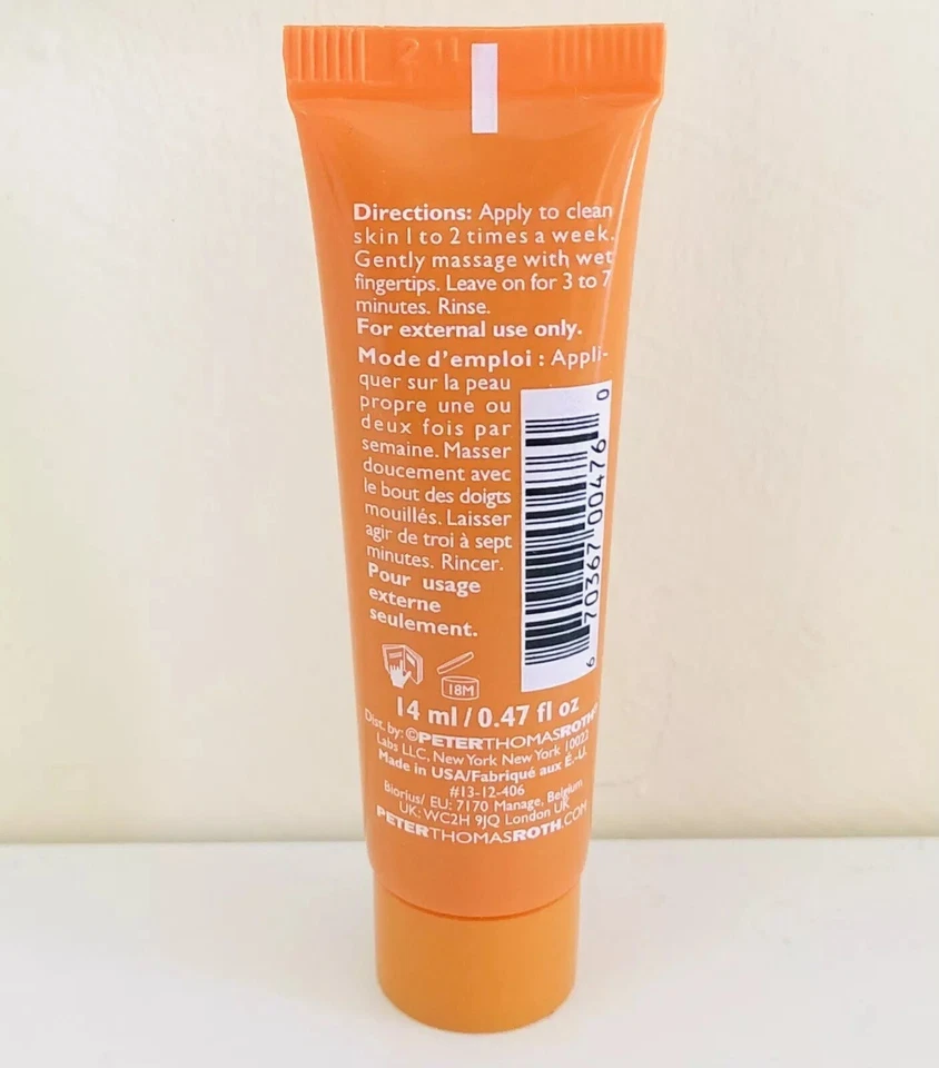 Peter Thomas Roth Masks Pumpkin Enzyme Face Mask 14ml Mini Travel Size Sealed - Image 2 of 2