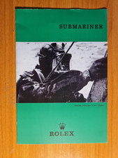 Rolex Submariner vintage Leaflet english 1969 reference 91606