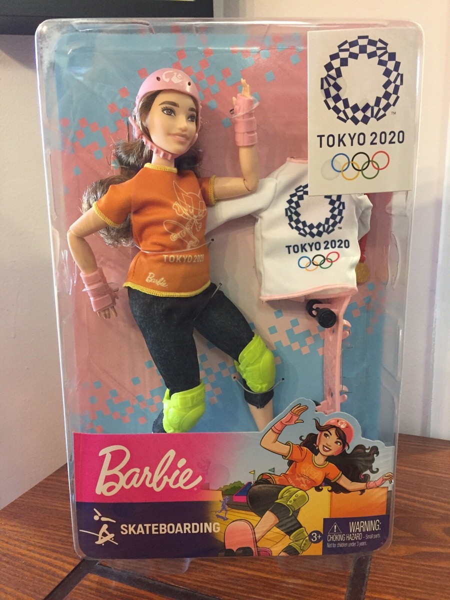 Barbie Skateboarding Doll Olympic Games Tokyo 2020 In Stock