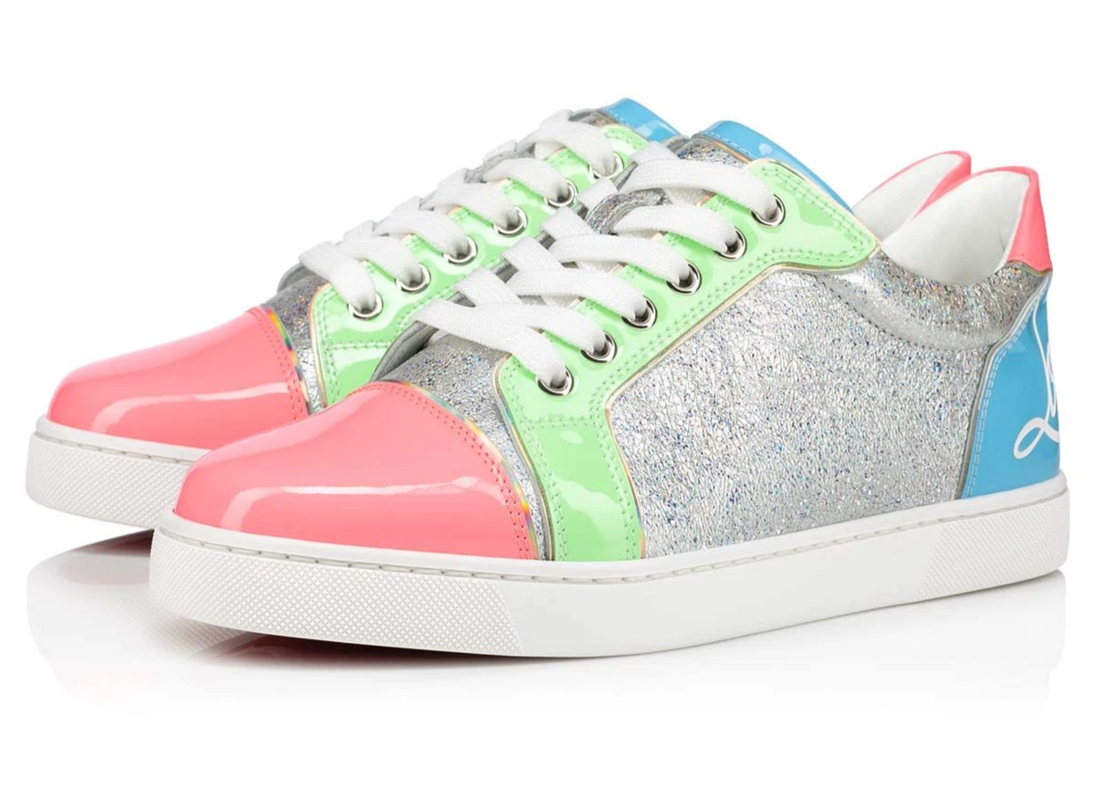 Silver christian louboutin sneakers sale