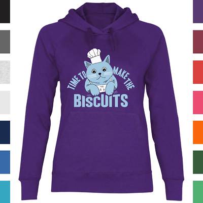 Damen Hoodie Time to Make the Biscuits Katze Kekse