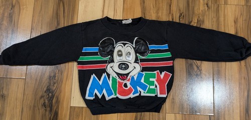 VTG Mickey Mouse Disney Lenticular Shirt Pilgrim Kids Sz Small 4 Moving Eyes USA