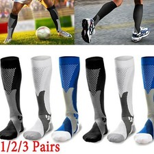 1/2/3 Pairs Compression X Socks Knee High 20-30 Graduated Men Women Sports S-XXL