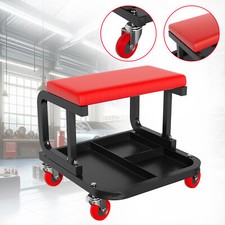 Werkstattstuhl Werkstatthocker Räder mit Ablage Werkstatt Sitz Rollsitz Hocker