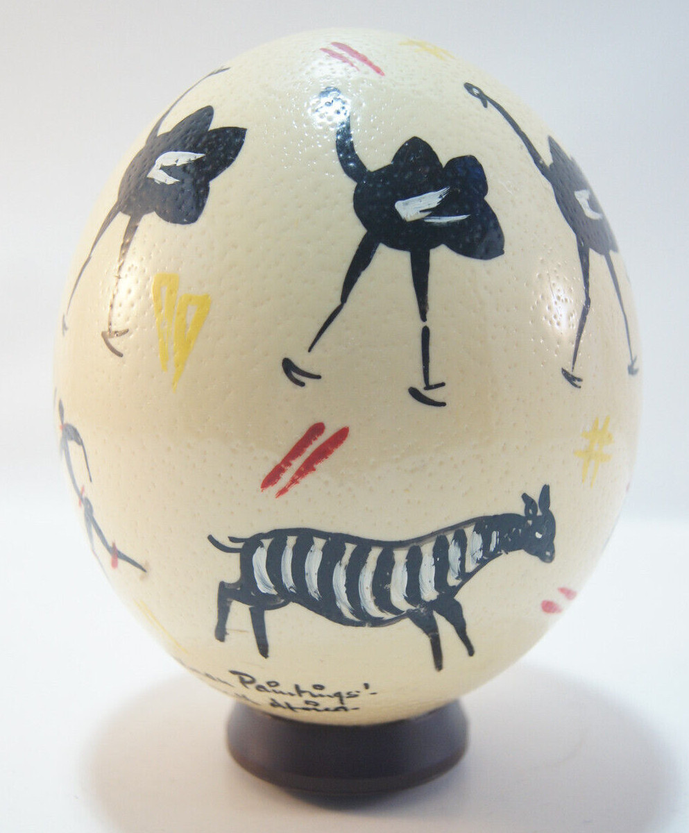 Monica Wilson Painted Ostrich Egg Africa Late 20th Century 7