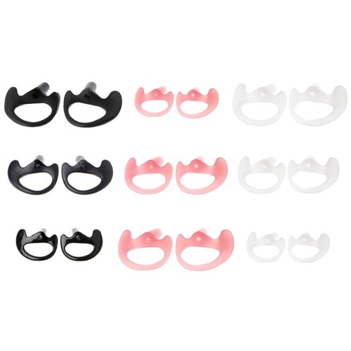 2 x Replacement Silicone Gel Earplug Earbuds for Ham Radio Air Acoustic Headset - Zdjęcie 7 z 11