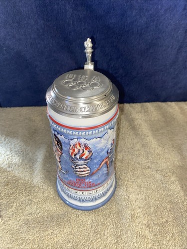 1992 U.S. Winter Olympic Team Ceramic Stein W/Original Box (Made In Germany)-New - Picture 5 of 22
