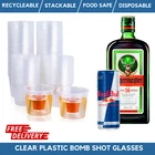 Jager Bomb Shot Glasses Plastic Cups 60ml Cup / 25ml Shot Disposable / Reusable