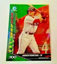 2017  GREEN REFRACTOR TOP 100 SCOUTS BOWMAN CHROME  #/99 ANDREW BENINTENDI MT RC