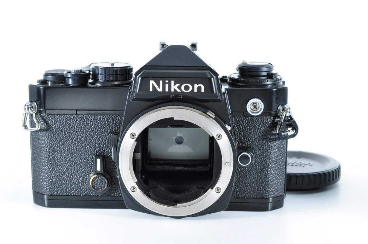 Excellent+] Nikon FE Black 35mm SLR Film Camera Body Japan 10519_2
