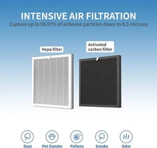 Hepa filter 2 pack for Levoit LV-PUR131 LV-PUR131s LV-PUR131-RF air purifier