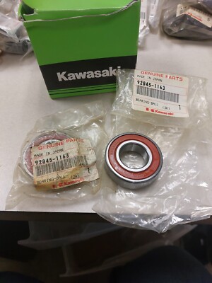 92045-1163 NEW KAWASAKI BALL BEARING LOT OF 2 FITS BAYOU 300 86-87 FREE ...
