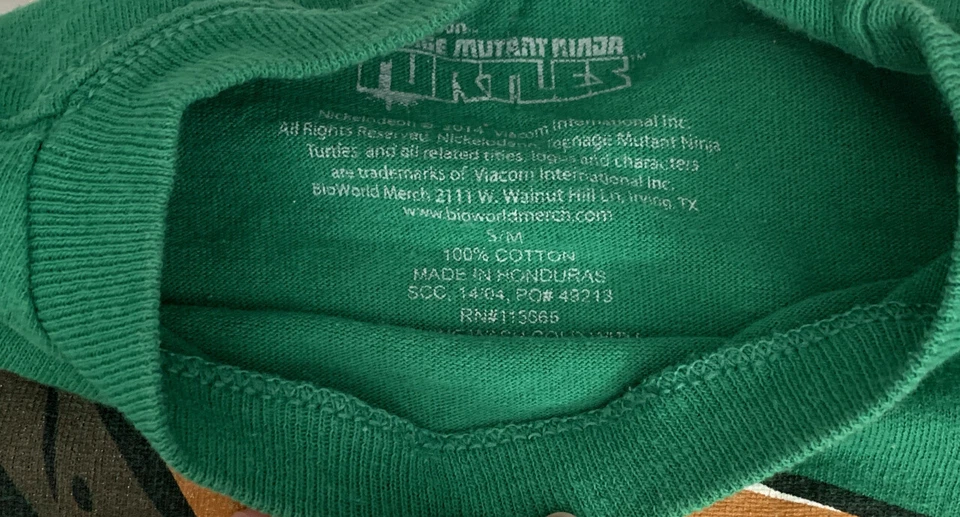 批量 2 件 男孩 Turtles & Children Place 短袖 T 恤 S/M Xl — 第 3/4 张图片