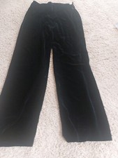 Womans Vintage Black Velvet Pants,size 6,Preowned