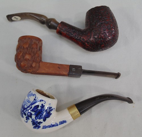 Lot 3 Tobbaco Pipes Zenith Holland Freehand Israel Mastercraft Meerschaum Lined