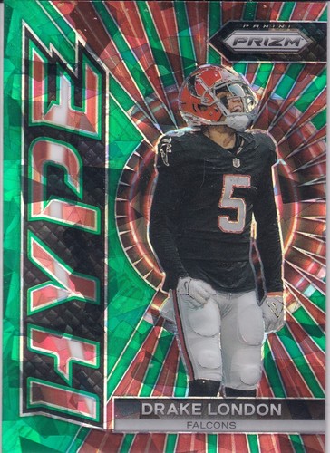 2023 Panini Prizm Hype Green Ice Prizm #H-10 - Drake London - Atlanta Falcons - Bild 2 von 3