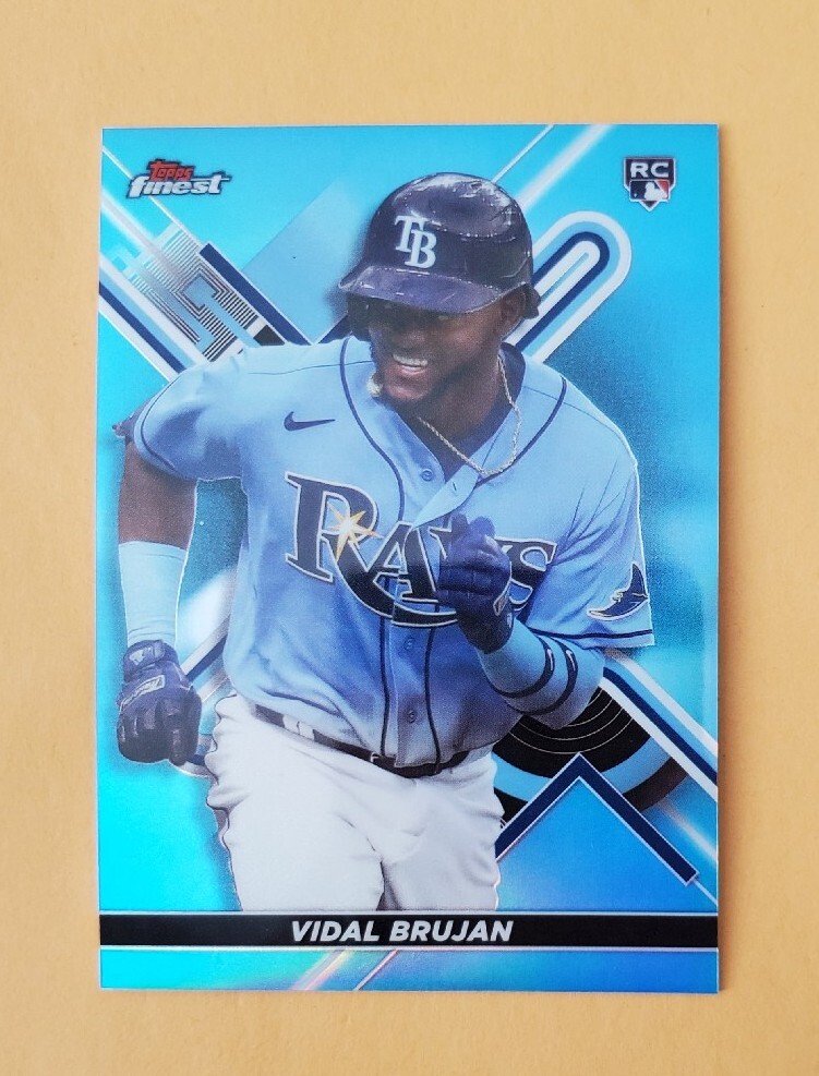 2022 Topps Finest Sky Blue Refractor /300 Vidal Brujan #3 Rookie RC SP