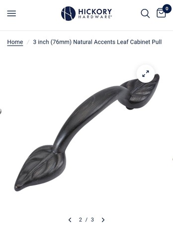 P7303-VP 3" Leaf Cabinet Handle Pulls Hickory's Touch of Spring LOT OF 10 - Picture 4 of 7
