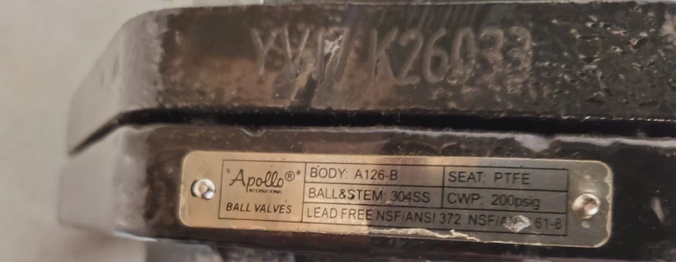 Apollo Ball Valve A126-B | 304SS | YV17 K26033 - Image 3 of 4