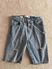 Levis Youth Denim 511 Waist 27 Sz 14R Distressed Short NWT