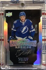 2016-17 UD BLACK BRAYDEN POINT, #56, AUTO, BLACK LUSTROUS ROOKIES SERIAL#117/299