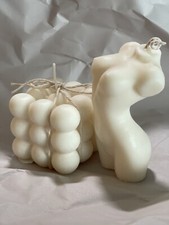 Female Body, Cube Bubble Candle, Set 2, Soy Wax Candles, Handmade Gift, Luxury