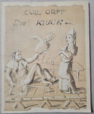 Carl Orff: Die Kluge, Klavierauszug, Edition Schott, sehr gut!