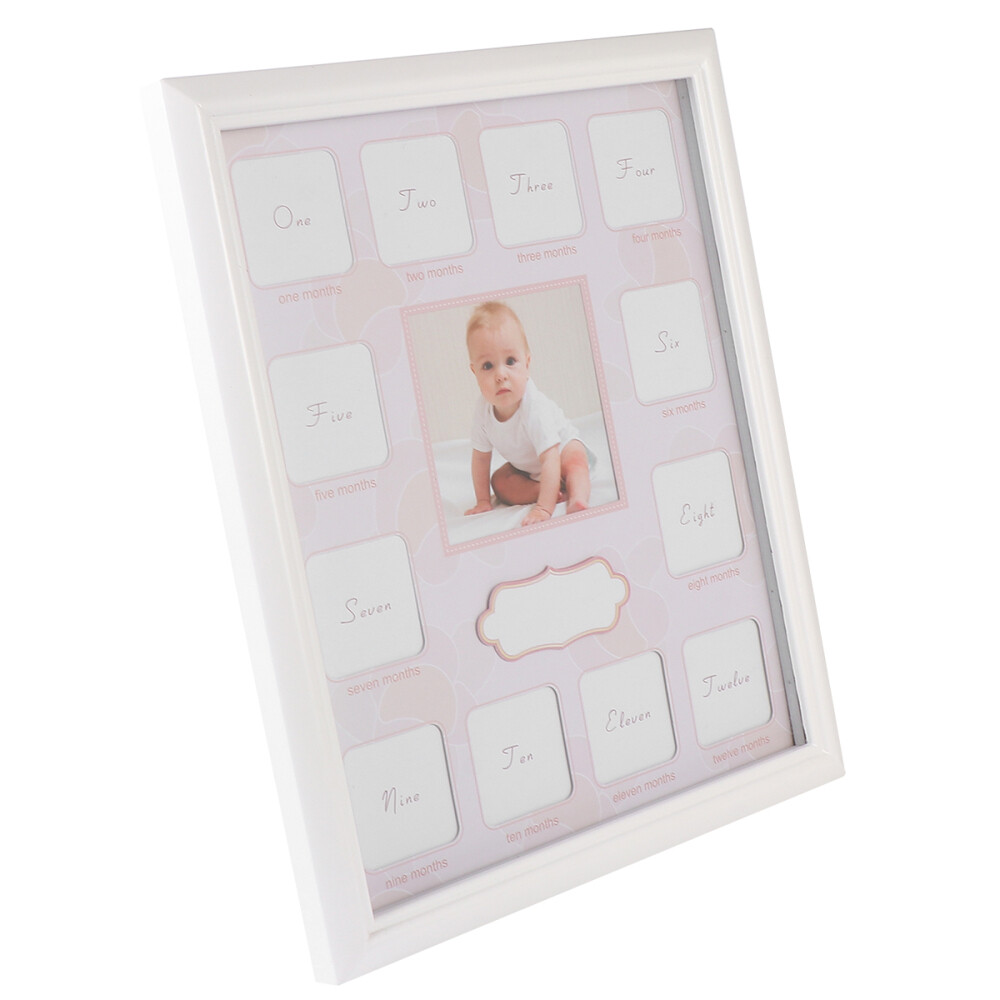 Photo Frame First Year by Month 12 Baby Keepsake Album Newborn Girl Gifts