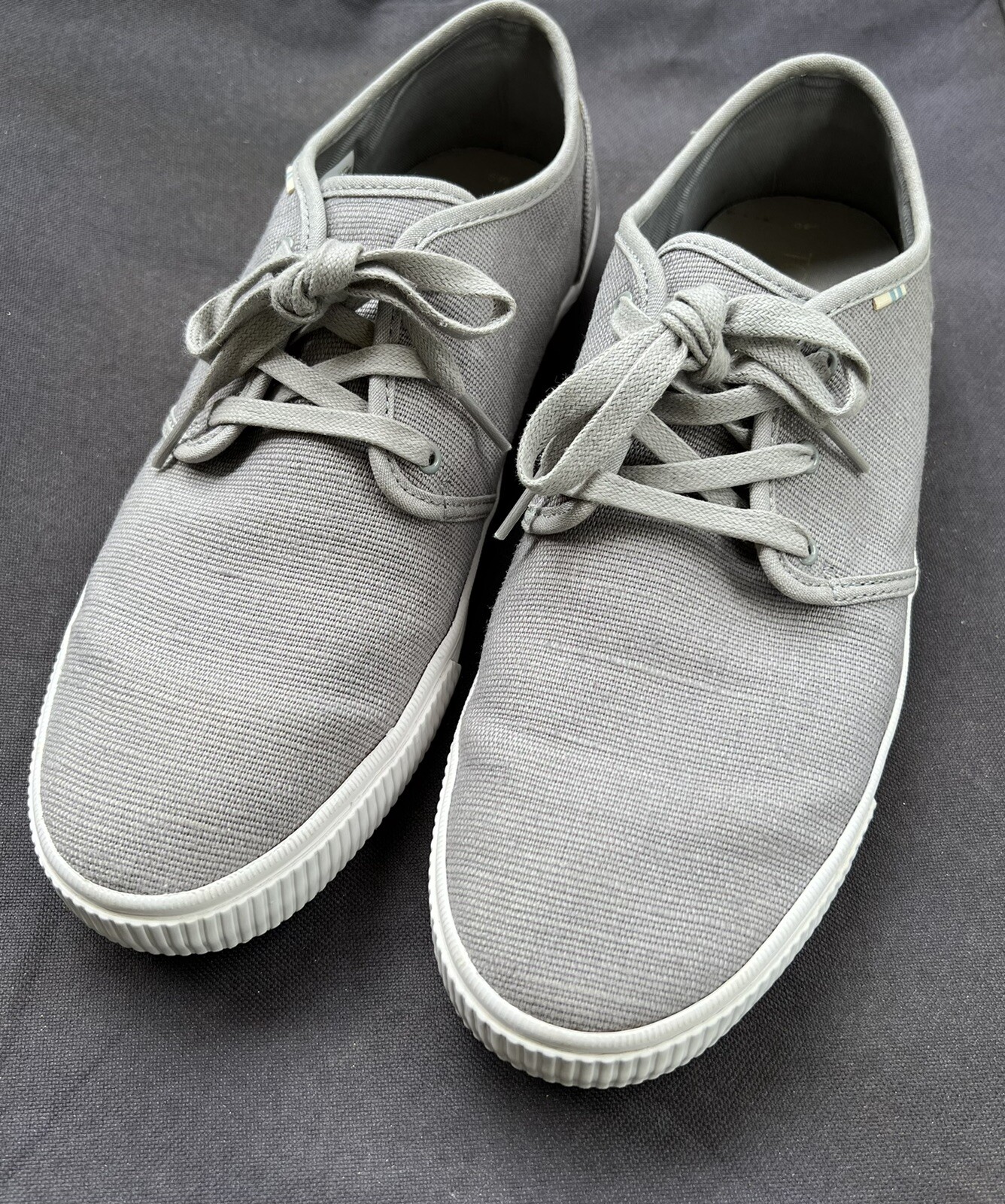 TOMS Drizzle Grey Heritage Canvas Mens 