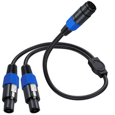 Speakon Splitter Cable, Speak-On 1 Female 2 Male Audio Cable, Speaker Extension